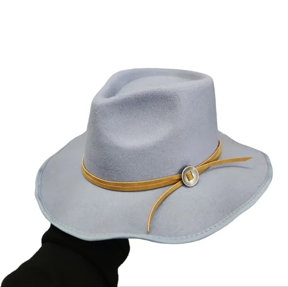 Frye | Accessories | Frye Felt Fedora Panama Light Blue  display picture 2